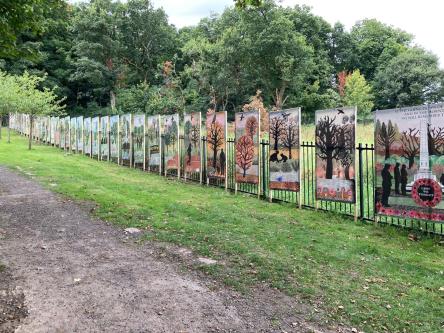  - 40 images were on display at the new park fencing