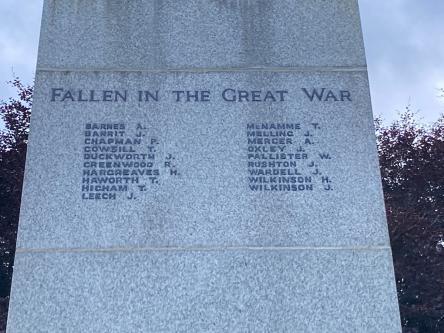 - 19 missing names added during the restoration
